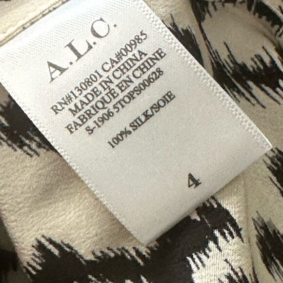 ALC Silk Women’s Full Front Button Blouse 4 - Picture 6 of 6